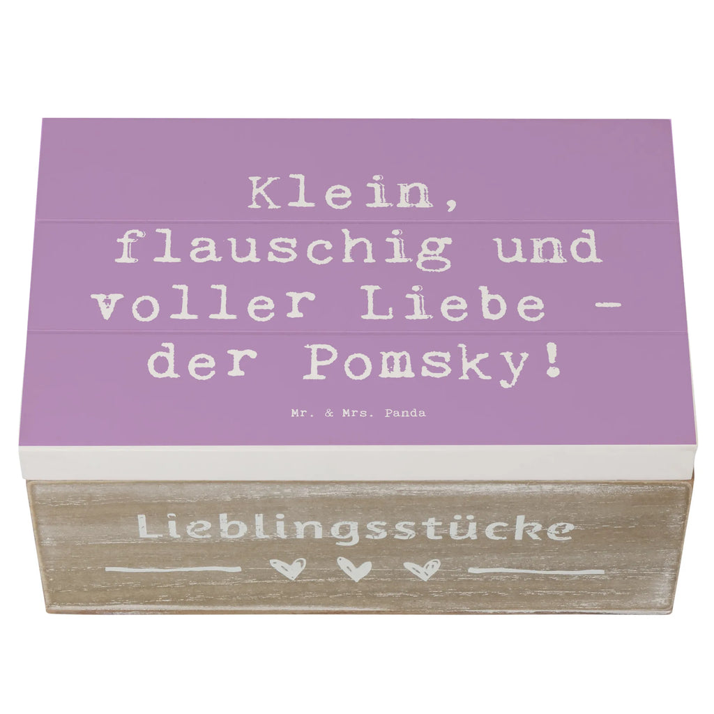 Holzkiste Spruch Flauschiger Pomsky Aufbewahrungsbox, Kiste, Dekokiste, Erinnerungsbox, Holzkiste, XXL, Geschenkdose, Truhe, Schatulle, Geschenkbox, Erinnerungskiste, Schatzkiste, Hund, Hunderasse, Rassehund, Hundebesitzer, Geschenk, Tierfreund, Schenken, Welpe
