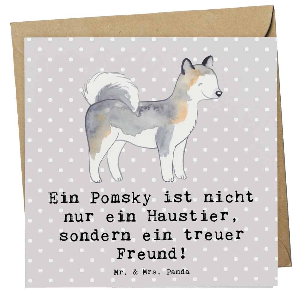 Deluxe Karte Pomsky Freund Karte, Hochwertige Klappkarte, Geburtstagskarte, Grußkarte, Einladungskarte, Klappkarte, Hochwertige Grußkarte, Glückwunschkarte, Hochzeitskarte, Hund, Hunderasse, Rassehund, Hundebesitzer, Geschenk, Tierfreund, Schenken, Welpe