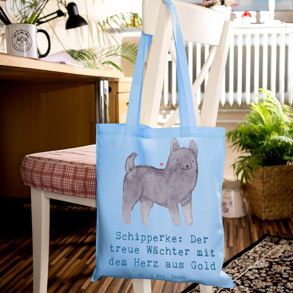 Tragetasche Schipperke Wächterherz Tragetasche, Einkaufstasche, Stofftasche, Beutel, Jutebeutel, Laptoptasche, Stoffbeutel, Tasche, Einkaufstüte, Shopper, Jutetasche, Strandtasche, Beuteltasche, Badetasche, Umhängetasche, Schultertasche, Hund, Hunderasse, Rassehund, Hundebesitzer, Geschenk, Tierfreund, Schenken, Welpe