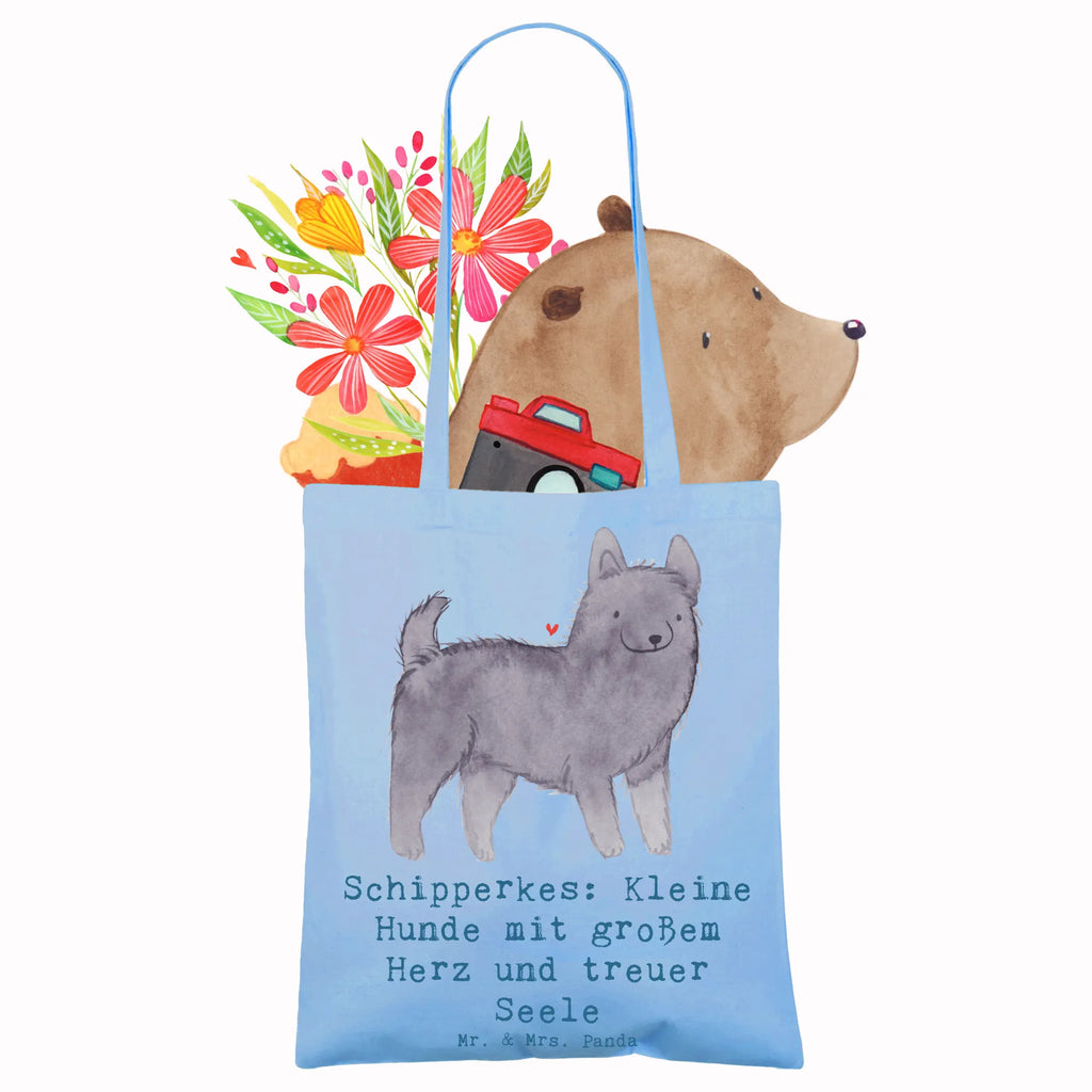 Tragetasche Schipperkes Herz Jutebeutel, Stofftasche, Jutetasche, Shopper, Beuteltasche, Einkaufstüte, Einkaufstasche, Strandtasche, Tragetasche, Badetasche, Laptoptasche, Umhängetasche, Tasche, Stoffbeutel, Beutel, Schultertasche, Hund, Hunderasse, Rassehund, Hundebesitzer, Geschenk, Tierfreund, Schenken, Welpe
