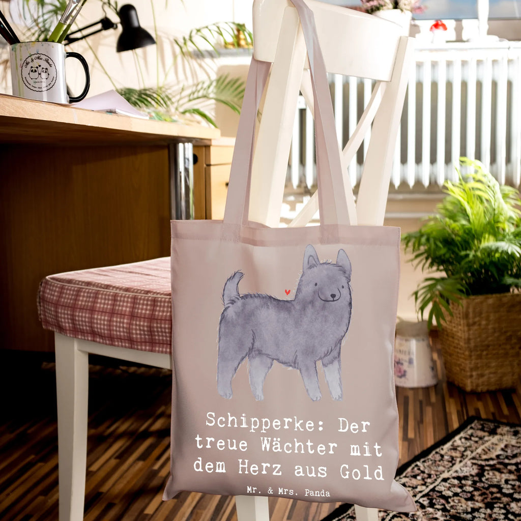 Tragetasche Schipperke Wächterherz Tragetasche, Einkaufstasche, Stofftasche, Beutel, Jutebeutel, Laptoptasche, Stoffbeutel, Tasche, Einkaufstüte, Shopper, Jutetasche, Strandtasche, Beuteltasche, Badetasche, Umhängetasche, Schultertasche, Hund, Hunderasse, Rassehund, Hundebesitzer, Geschenk, Tierfreund, Schenken, Welpe