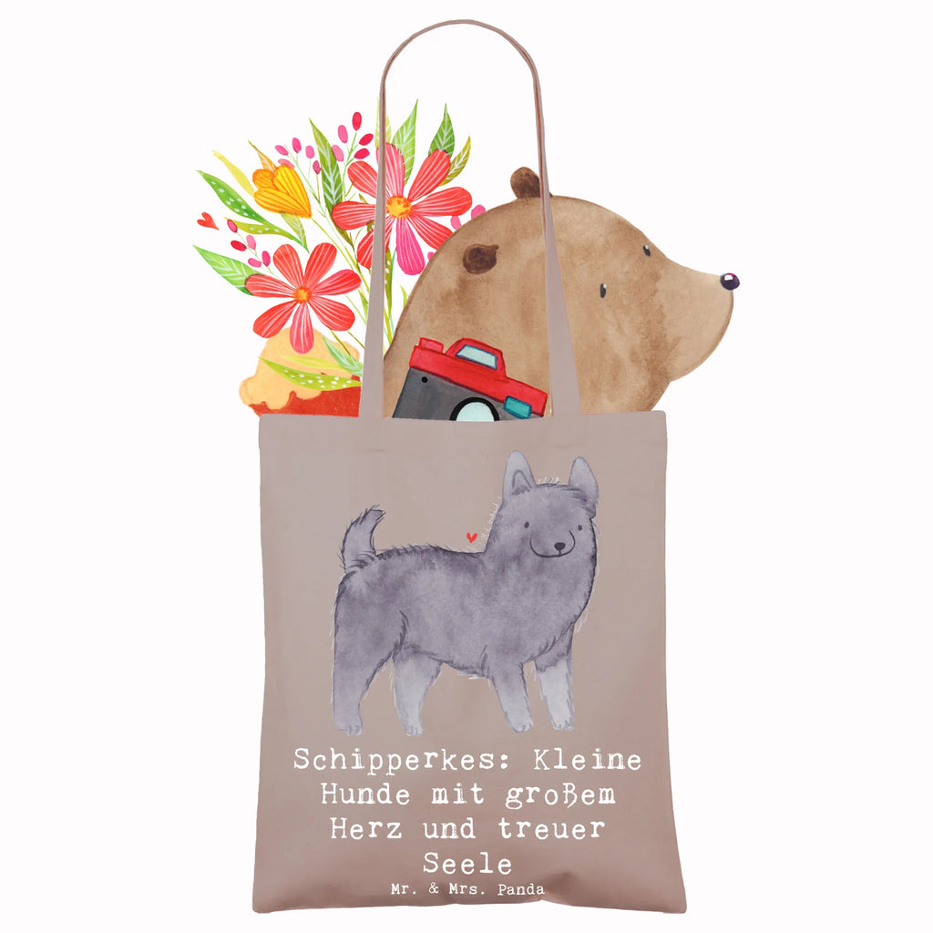 Tragetasche Schipperkes Herz Jutebeutel, Stofftasche, Jutetasche, Shopper, Beuteltasche, Einkaufstüte, Einkaufstasche, Strandtasche, Tragetasche, Badetasche, Laptoptasche, Umhängetasche, Tasche, Stoffbeutel, Beutel, Schultertasche, Hund, Hunderasse, Rassehund, Hundebesitzer, Geschenk, Tierfreund, Schenken, Welpe