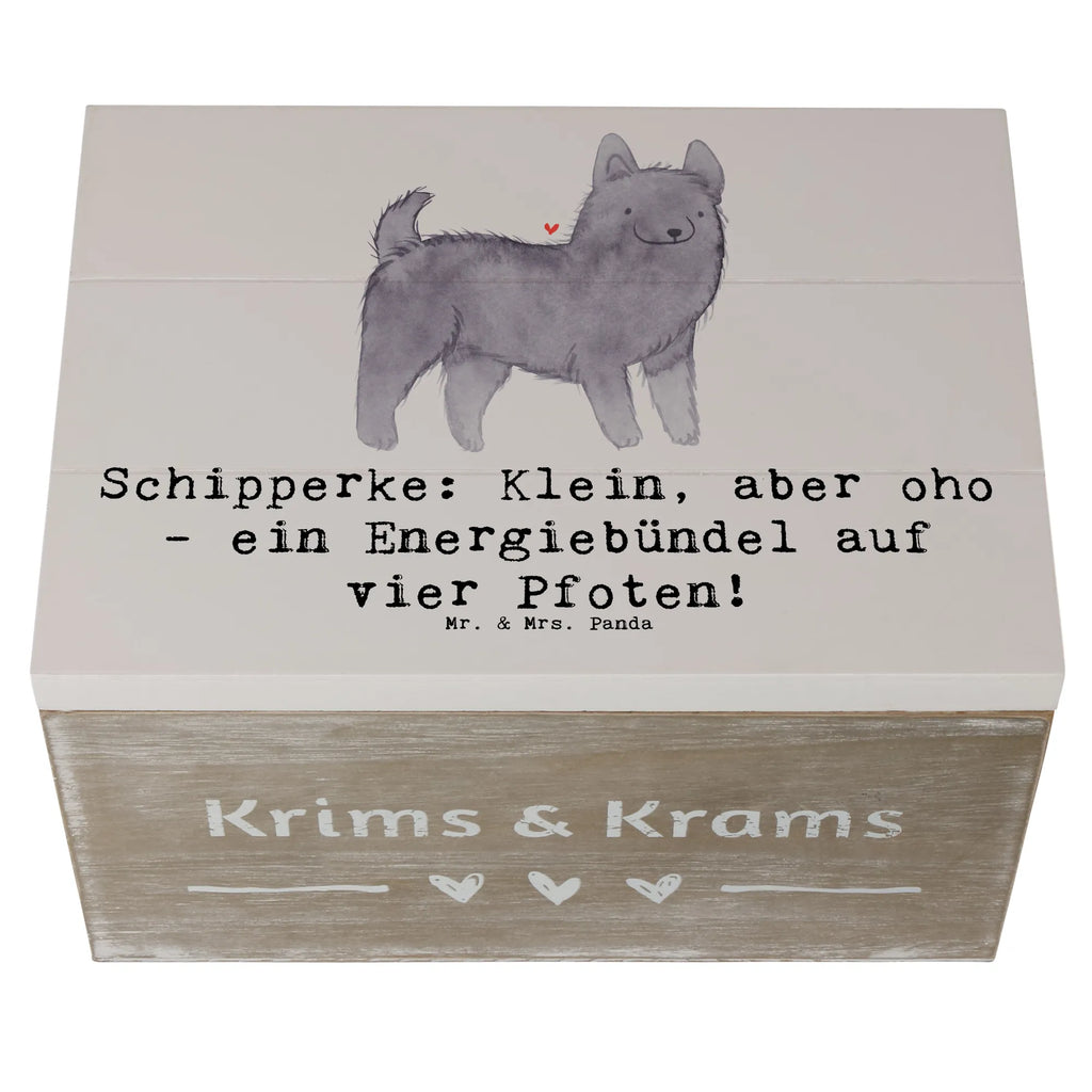 Holzkiste Schipperke Energie Kiste, Holzkiste, Schatzkiste, Geschenkdose, Aufbewahrungsbox, Dekokiste, XXL, Erinnerungskiste, Truhe, Schatulle, Erinnerungsbox, Geschenkbox, Hund, Hunderasse, Rassehund, Hundebesitzer, Geschenk, Tierfreund, Schenken, Welpe