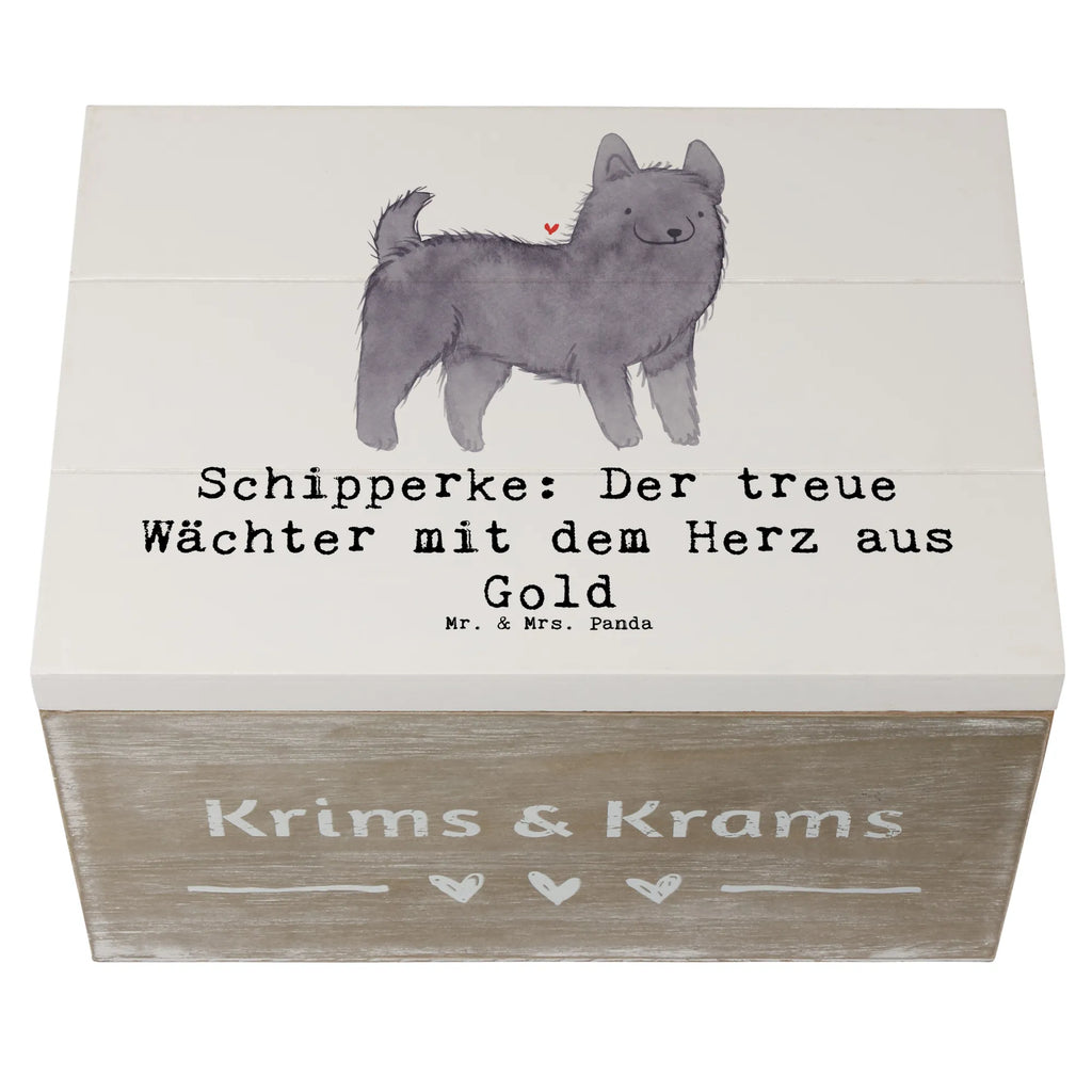 Wooden chest Schipperke: Der treue Wächter mit dem Herz aus Gold Holzkiste, Aufbewahrungsbox, XXL, Geschenkdose, Geschenkbox, Dekokiste, Erinnerungsbox, Truhe, Kiste, Erinnerungskiste, Schatzkiste, Schatulle, Hund, Hunderasse, Rassehund, Hundebesitzer, Geschenk, Tierfreund, Schenken, Welpe