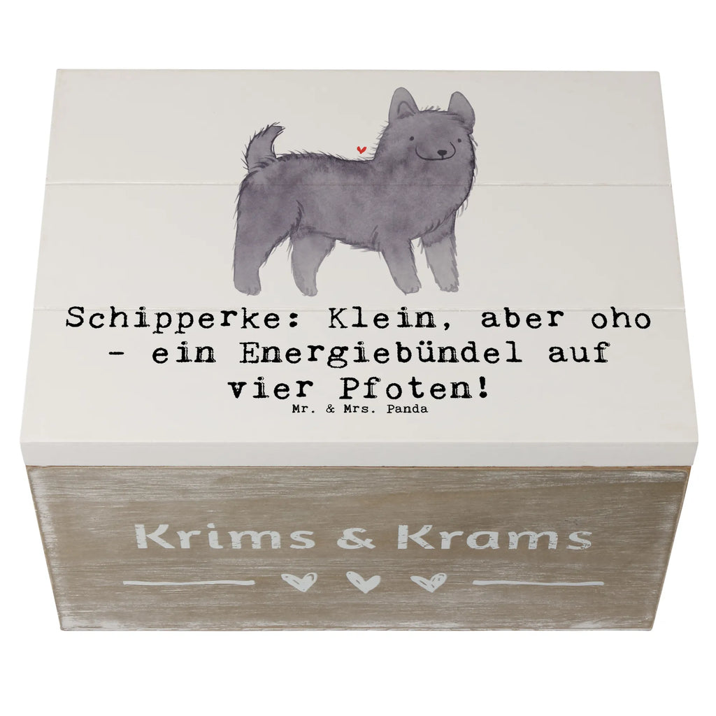 Holzkiste Schipperke Energie Kiste, Holzkiste, Schatzkiste, Geschenkdose, Aufbewahrungsbox, Dekokiste, XXL, Erinnerungskiste, Truhe, Schatulle, Erinnerungsbox, Geschenkbox, Hund, Hunderasse, Rassehund, Hundebesitzer, Geschenk, Tierfreund, Schenken, Welpe