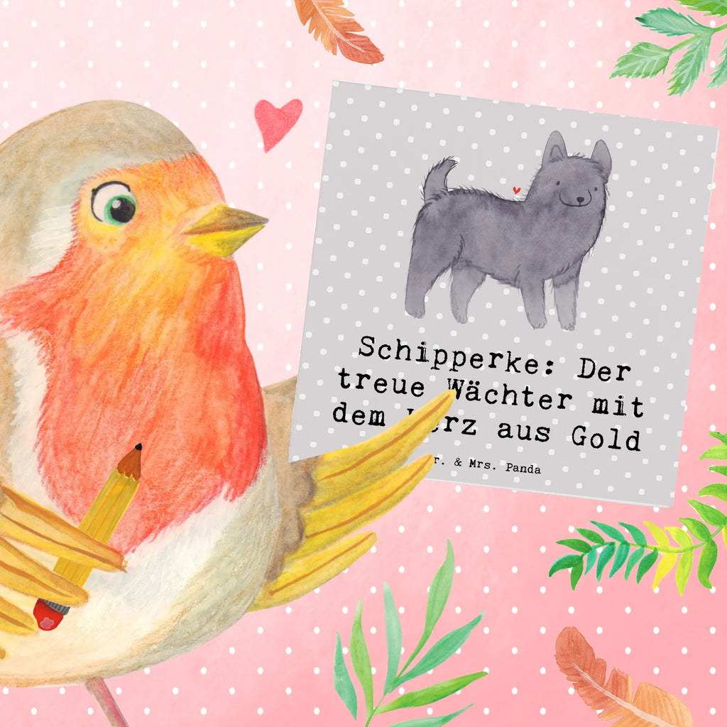 Deluxe Karte Schipperke Wächterherz Einladungskarte, Geburtstagskarte, Grußkarte, Klappkarte, Hochwertige Grußkarte, Karte, Glückwunschkarte, Hochzeitskarte, Hochwertige Klappkarte, Hund, Hunderasse, Rassehund, Hundebesitzer, Geschenk, Tierfreund, Schenken, Welpe