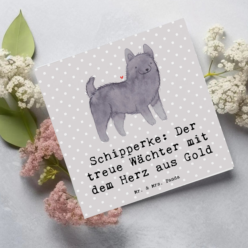 Deluxe Karte Schipperke Wächterherz Einladungskarte, Geburtstagskarte, Grußkarte, Klappkarte, Hochwertige Grußkarte, Karte, Glückwunschkarte, Hochzeitskarte, Hochwertige Klappkarte, Hund, Hunderasse, Rassehund, Hundebesitzer, Geschenk, Tierfreund, Schenken, Welpe