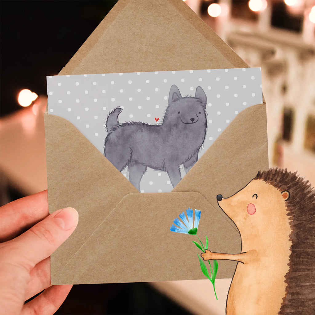 Deluxe Karte Schipperke Wächterherz Einladungskarte, Geburtstagskarte, Grußkarte, Klappkarte, Hochwertige Grußkarte, Karte, Glückwunschkarte, Hochzeitskarte, Hochwertige Klappkarte, Hund, Hunderasse, Rassehund, Hundebesitzer, Geschenk, Tierfreund, Schenken, Welpe