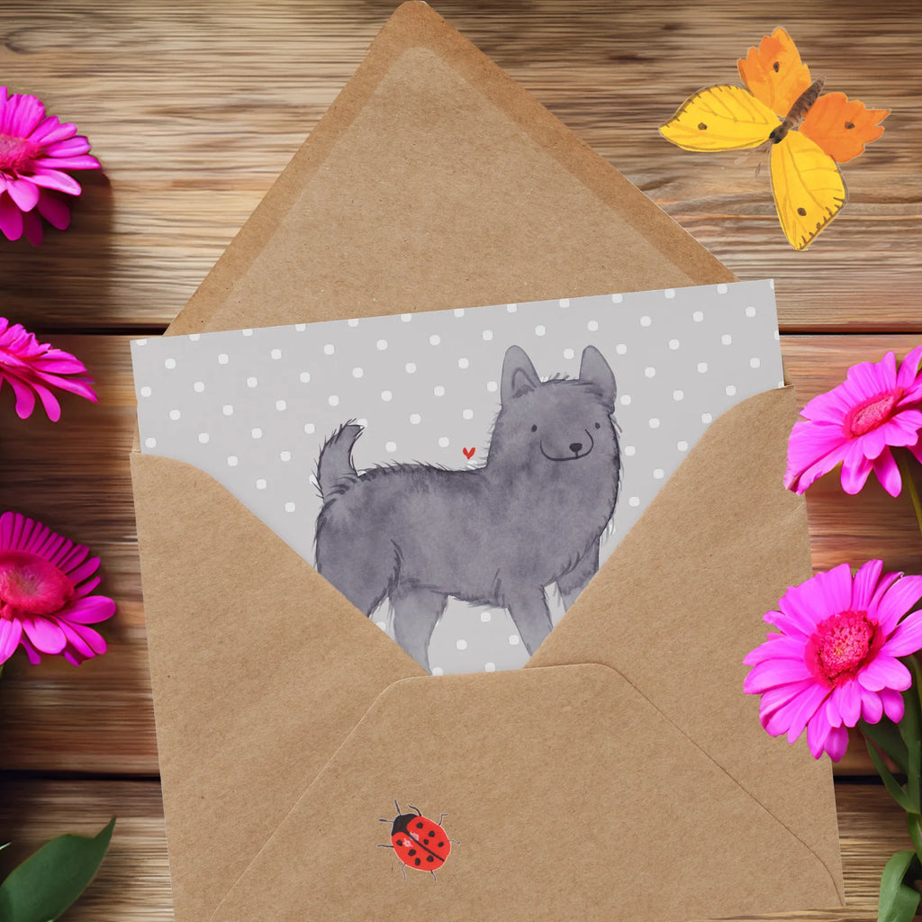 Deluxe Karte Schipperke Energie Karte, Grußkarte, Geburtstagskarte, Glückwunschkarte, Klappkarte, Hochwertige Klappkarte, Hochwertige Grußkarte, Einladungskarte, Hochzeitskarte, Hund, Hunderasse, Rassehund, Hundebesitzer, Geschenk, Tierfreund, Schenken, Welpe