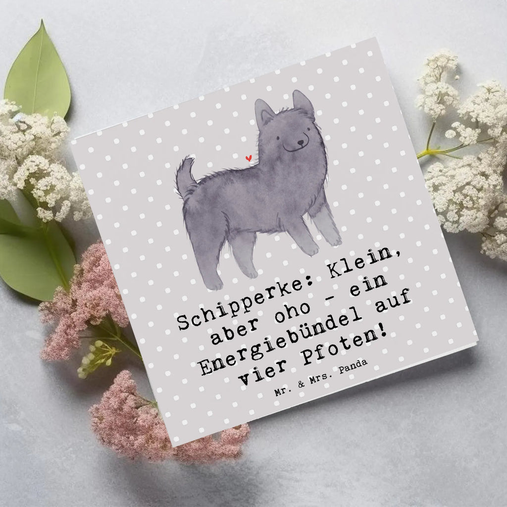 Deluxe Karte Schipperke Energie Karte, Grußkarte, Geburtstagskarte, Glückwunschkarte, Klappkarte, Hochwertige Klappkarte, Hochwertige Grußkarte, Einladungskarte, Hochzeitskarte, Hund, Hunderasse, Rassehund, Hundebesitzer, Geschenk, Tierfreund, Schenken, Welpe