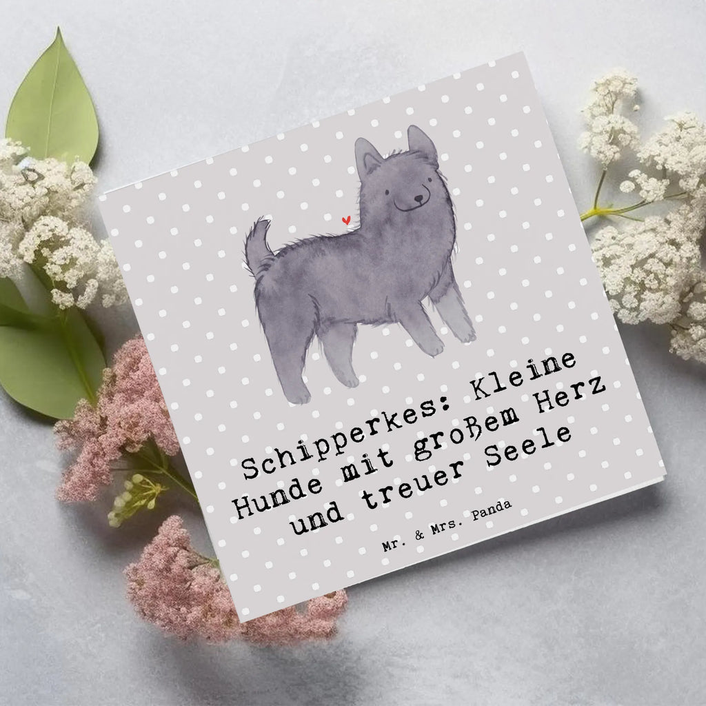 Deluxe Karte Schipperkes Herz Geburtstagskarte, Einladungskarte, Grußkarte, Klappkarte, Glückwunschkarte, Hochwertige Grußkarte, Karte, Hochwertige Klappkarte, Hochzeitskarte, Hund, Hunderasse, Rassehund, Hundebesitzer, Geschenk, Tierfreund, Schenken, Welpe