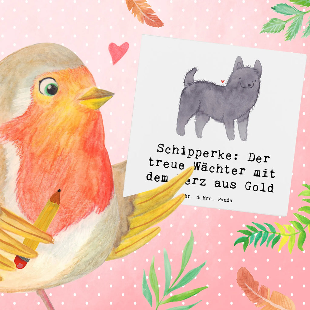 Deluxe Karte Schipperke Wächterherz Einladungskarte, Geburtstagskarte, Grußkarte, Klappkarte, Hochwertige Grußkarte, Karte, Glückwunschkarte, Hochzeitskarte, Hochwertige Klappkarte, Hund, Hunderasse, Rassehund, Hundebesitzer, Geschenk, Tierfreund, Schenken, Welpe