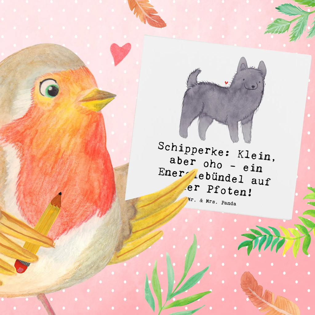 Deluxe Karte Schipperke Energie Karte, Grußkarte, Geburtstagskarte, Glückwunschkarte, Klappkarte, Hochwertige Klappkarte, Hochwertige Grußkarte, Einladungskarte, Hochzeitskarte, Hund, Hunderasse, Rassehund, Hundebesitzer, Geschenk, Tierfreund, Schenken, Welpe