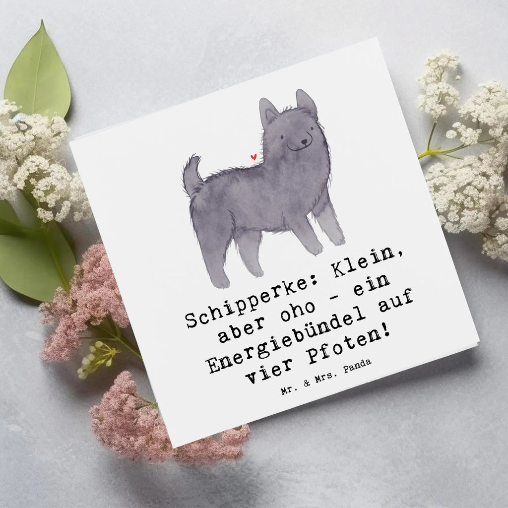 Deluxe Karte Schipperke Energie Karte, Grußkarte, Geburtstagskarte, Glückwunschkarte, Klappkarte, Hochwertige Klappkarte, Hochwertige Grußkarte, Einladungskarte, Hochzeitskarte, Hund, Hunderasse, Rassehund, Hundebesitzer, Geschenk, Tierfreund, Schenken, Welpe