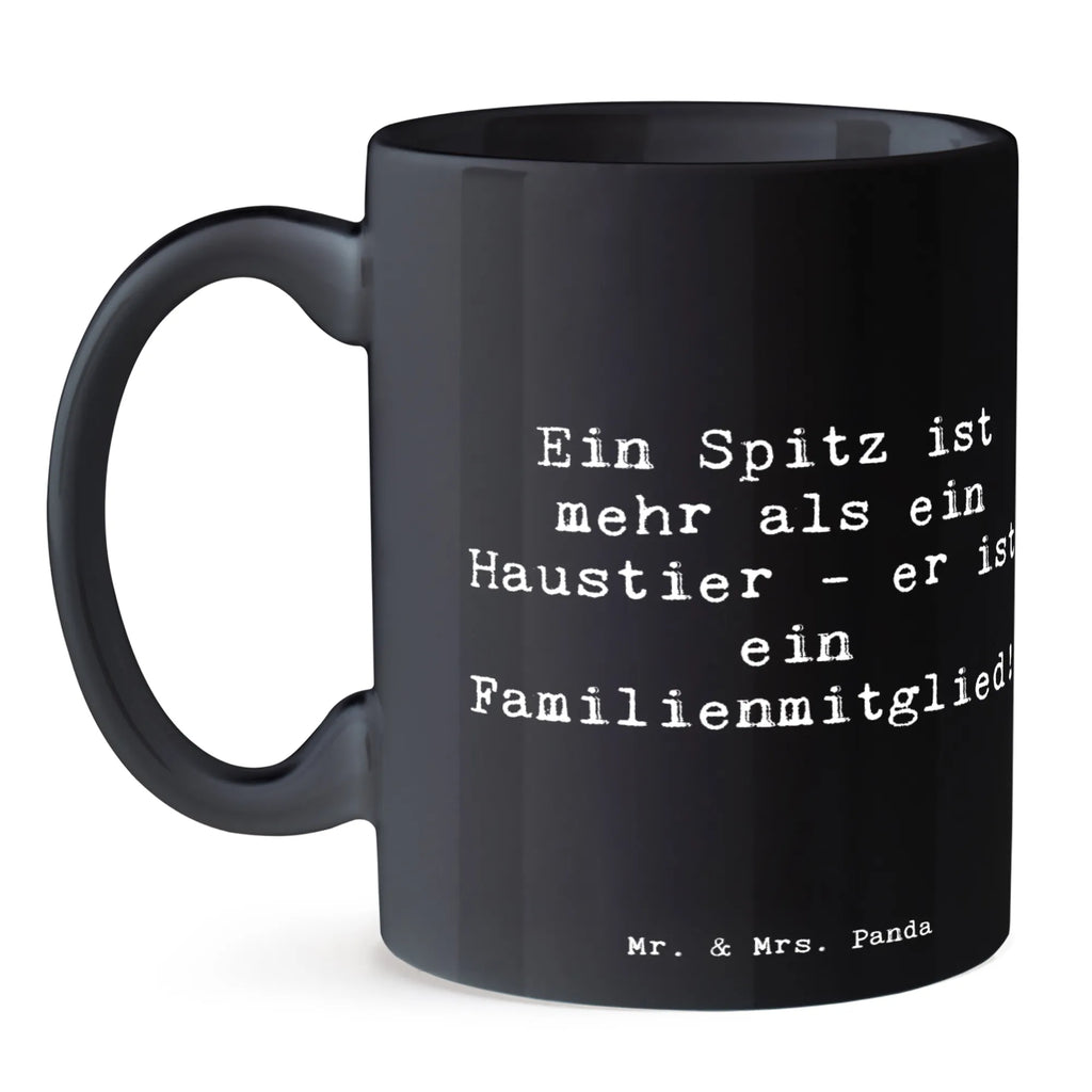 Tasse Spruch Spitz Familienmitglied Tasse mit Zitaten, Porzellantasse, Kaffeetasse, Keramiktasse, Tasse mit Motiven, Teetasse, Tasse, Bürotasse, Geschenktasse, Hund, Hunderasse, Rassehund, Hundebesitzer, Geschenk, Tierfreund, Schenken, Welpe
