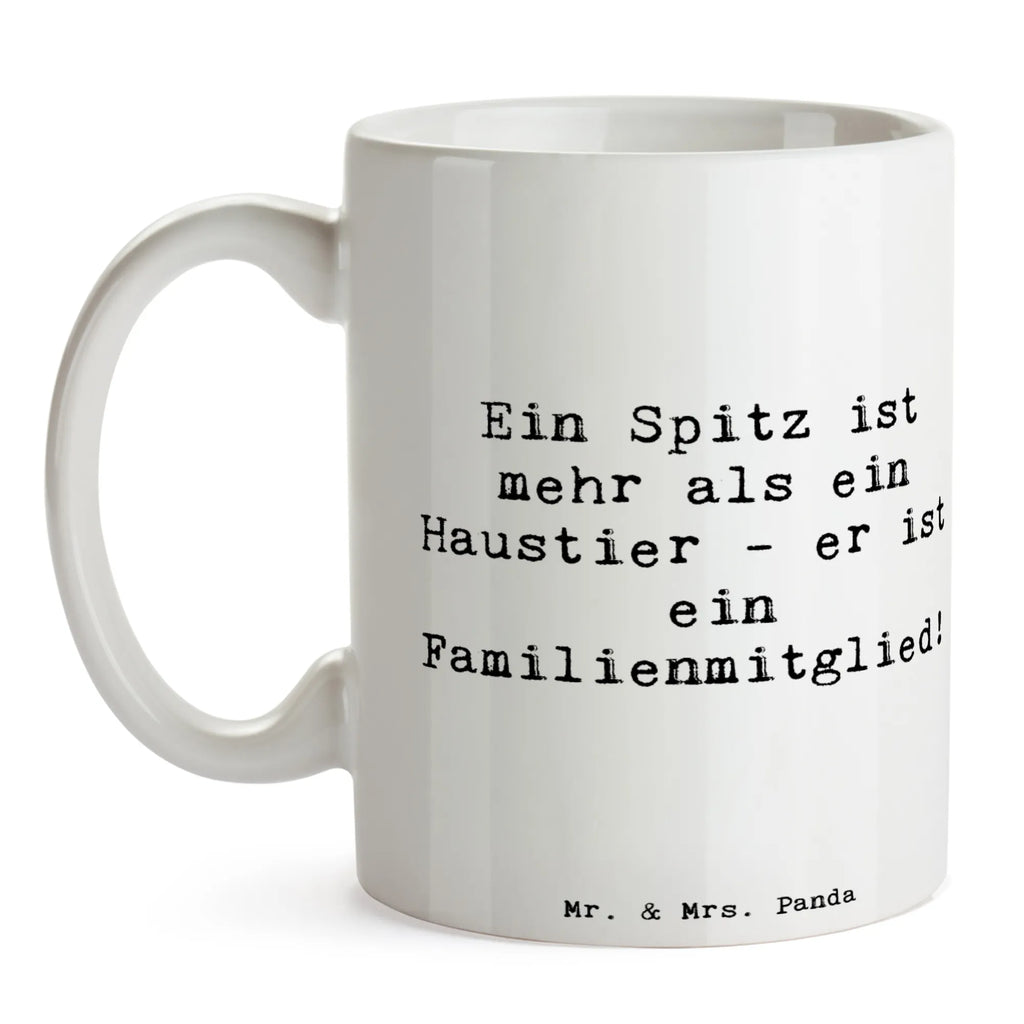 Tasse Spruch Spitz Familienmitglied Tasse mit Zitaten, Porzellantasse, Kaffeetasse, Keramiktasse, Tasse mit Motiven, Teetasse, Tasse, Bürotasse, Geschenktasse, Hund, Hunderasse, Rassehund, Hundebesitzer, Geschenk, Tierfreund, Schenken, Welpe