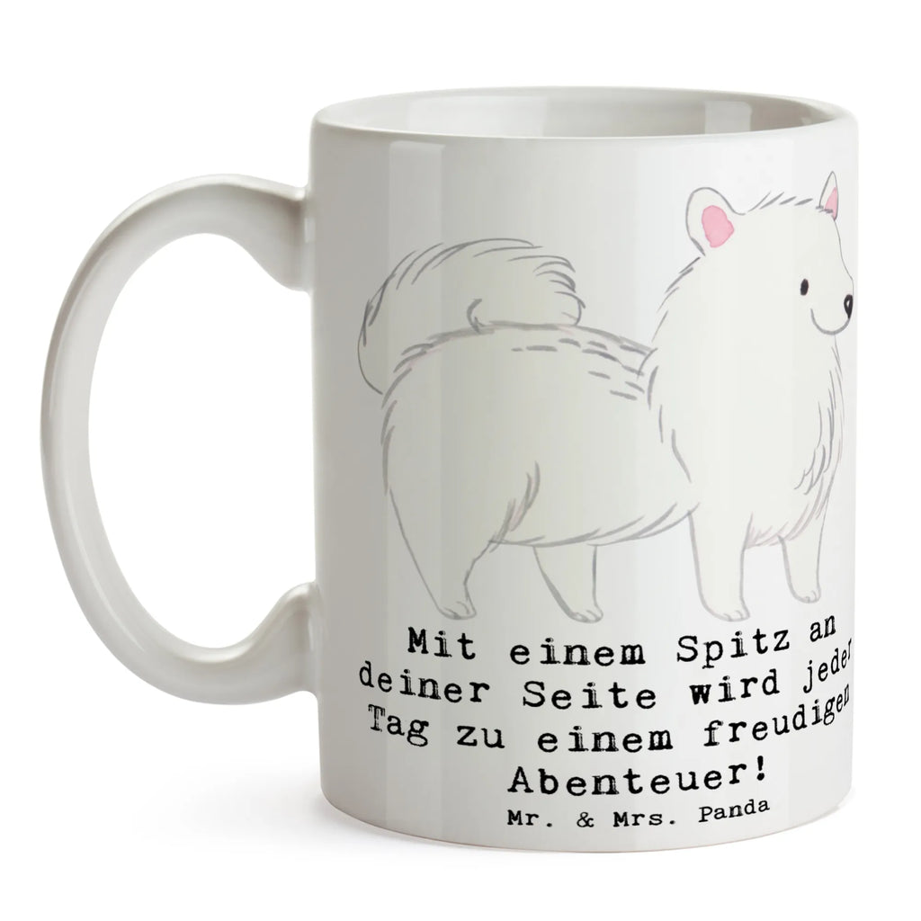 Tasse Freudiger Spitz Geschenktasse, Keramiktasse, Kaffeetasse, Teetasse, Tasse, Bürotasse, Tasse mit Motiven, Tasse mit Zitaten, Porzellantasse, Hund, Hunderasse, Rassehund, Hundebesitzer, Geschenk, Tierfreund, Schenken, Welpe