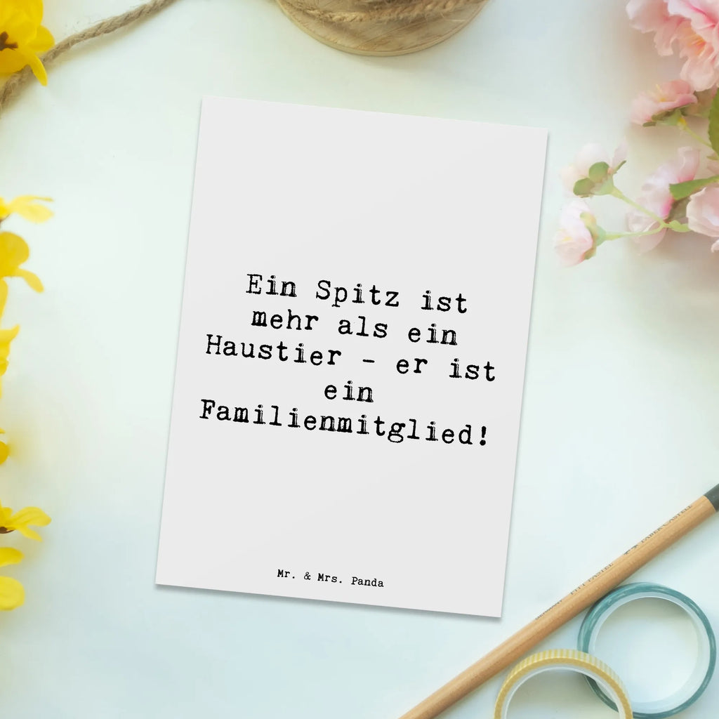 Postkarte Spruch Spitz Familienmitglied Dankeskarte, Einladungskarte, Ansichtskarte, Karte, Einladungskarten Geburtstag, Geschenkkarte, Grußkarte, Geburtstagskarte, Einladung Geburtstag, Ansichtskarten, Postkarte, Einladung, Hund, Hunderasse, Rassehund, Hundebesitzer, Geschenk, Tierfreund, Schenken, Welpe
