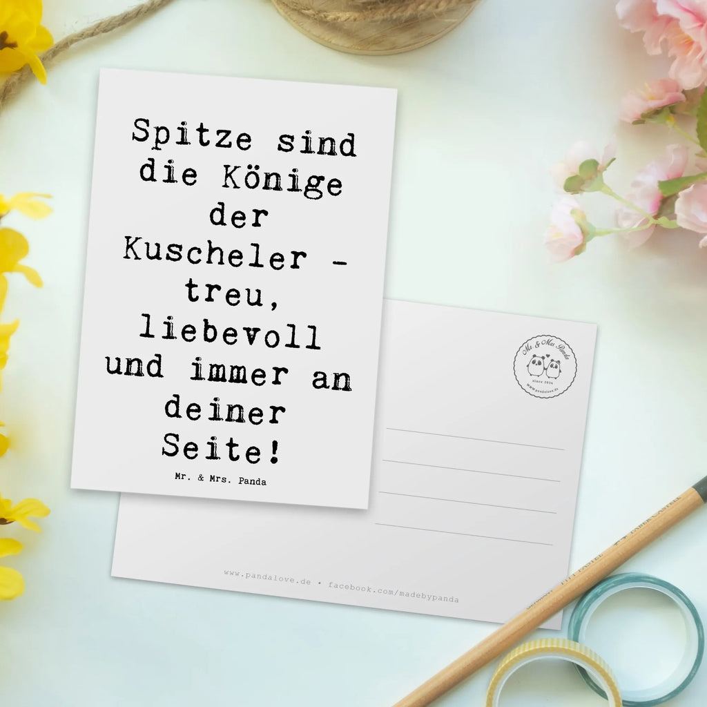 Postcard Saying Spitze sind die Könige der Kuscheler - treu, liebevoll und immer an deiner Seite! Karte, Geschenkkarte, Ansichtskarten, Einladungskarten Geburtstag, Einladungskarte, Ansichtskarte, Geburtstagskarte, Grußkarte, Dankeskarte, Einladung, Postkarte, Einladung Geburtstag, Hund, Hunderasse, Rassehund, Hundebesitzer, Geschenk, Tierfreund, Schenken, Welpe