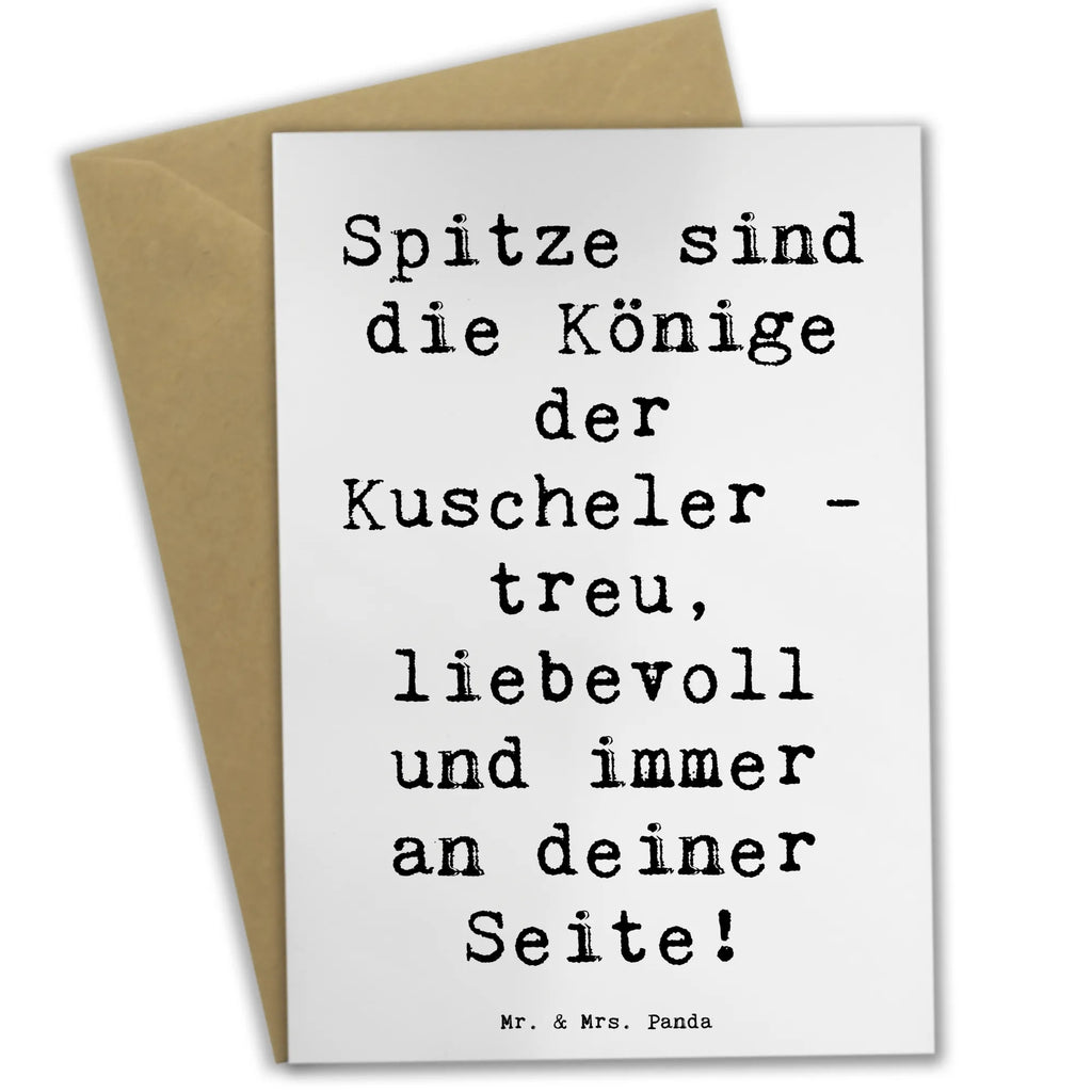Greetings card Saying Spitze sind die Könige der Kuscheler - treu, liebevoll und immer an deiner Seite! Ansichtskarten, Einladungskarte, Glückwunschkarte, Geburtstagskarte, Grußkarte, Karte, Klappkarte, Hochzeitskarte, Hund, Hunderasse, Rassehund, Hundebesitzer, Geschenk, Tierfreund, Schenken, Welpe