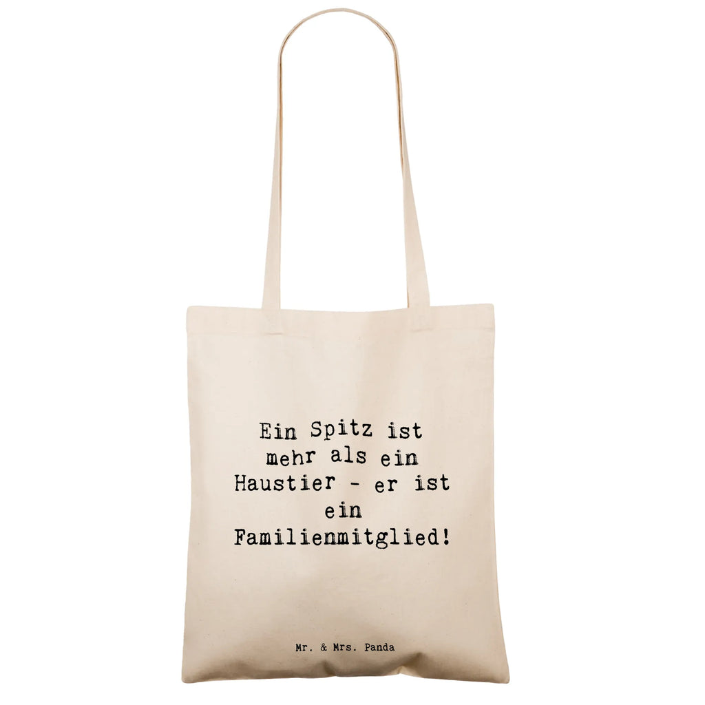 Tote bag Saying Ein Spitz ist mehr als ein Haustier - er ist ein Familienmitglied! Schultertasche, Badetasche, Einkaufstasche, Stoffbeutel, Jutetasche, Umhängetasche, Tragetasche, Shopper, Stofftasche, Einkaufstüte, Tasche, Laptoptasche, Beutel, Jutebeutel, Beuteltasche, Strandtasche, Hund, Hunderasse, Rassehund, Hundebesitzer, Geschenk, Tierfreund, Schenken, Welpe