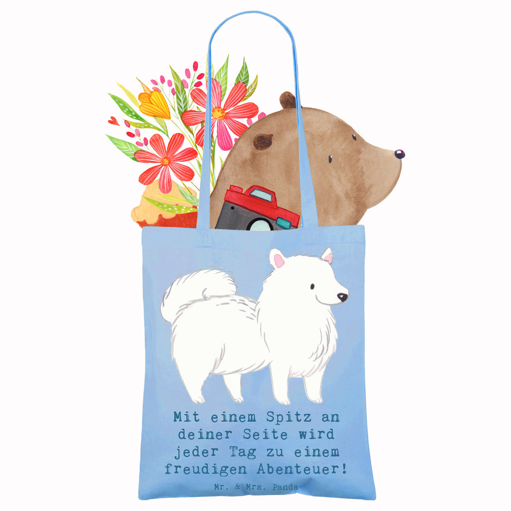 Tragetasche Freudiger Spitz Einkaufstasche, Umhängetasche, Shopper, Jutebeutel, Badetasche, Strandtasche, Tasche, Stofftasche, Tragetasche, Einkaufstüte, Laptoptasche, Beuteltasche, Schultertasche, Stoffbeutel, Jutetasche, Beutel, Hund, Hunderasse, Rassehund, Hundebesitzer, Geschenk, Tierfreund, Schenken, Welpe