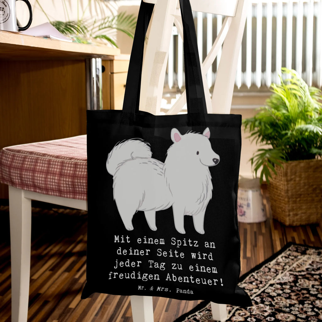 Tragetasche Freudiger Spitz Einkaufstasche, Umhängetasche, Shopper, Jutebeutel, Badetasche, Strandtasche, Tasche, Stofftasche, Tragetasche, Einkaufstüte, Laptoptasche, Beuteltasche, Schultertasche, Stoffbeutel, Jutetasche, Beutel, Hund, Hunderasse, Rassehund, Hundebesitzer, Geschenk, Tierfreund, Schenken, Welpe