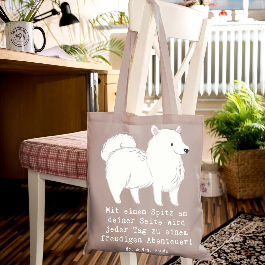 Tragetasche Freudiger Spitz Einkaufstasche, Umhängetasche, Shopper, Jutebeutel, Badetasche, Strandtasche, Tasche, Stofftasche, Tragetasche, Einkaufstüte, Laptoptasche, Beuteltasche, Schultertasche, Stoffbeutel, Jutetasche, Beutel, Hund, Hunderasse, Rassehund, Hundebesitzer, Geschenk, Tierfreund, Schenken, Welpe