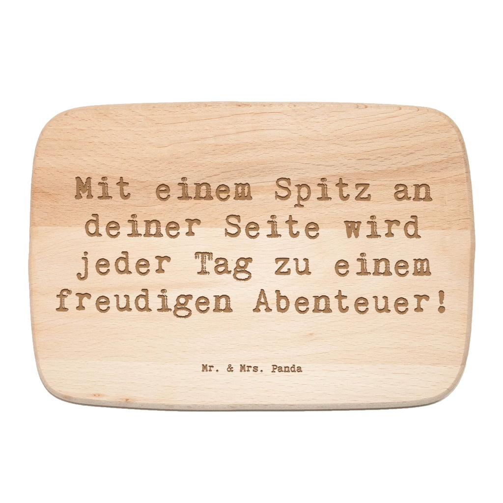 Serving board Saying Mit einem Spitz an deiner Seite wird jeder Tag zu einem freudigen Abenteuer! cutting board, Board, breakfast board, Dog, dog breed, purebred dog, dog owner, gift, animal lover, giving, puppy
