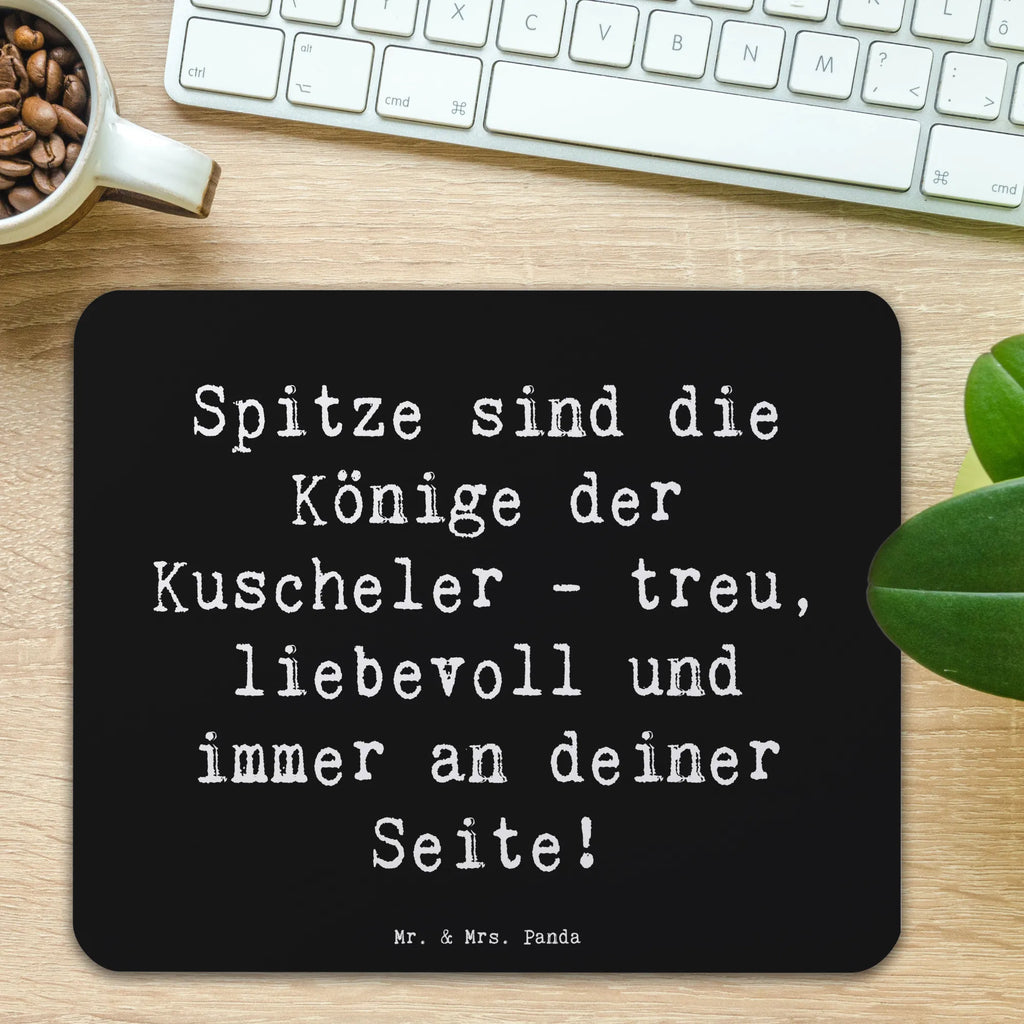 Mouse mat Saying Spitze sind die Könige der Kuscheler - treu, liebevoll und immer an deiner Seite! PC Zubehör, Arbeitszimmer, Mauspad, Mausunterlage, Designer Mauspad, Mauspad Büro, Mousepad, Einzigartiges Mauspad, Büroausstattung, Computer zubehör, Hund, Hunderasse, Rassehund, Hundebesitzer, Geschenk, Tierfreund, Schenken, Welpe
