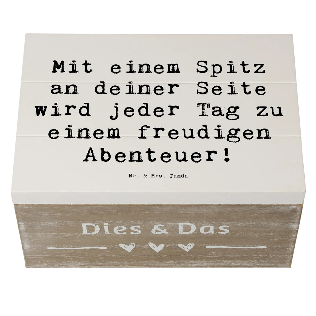 Holzkiste Spruch Freudiger Spitz XXL, Holzkiste, Erinnerungskiste, Geschenkbox, Aufbewahrungsbox, Schatzkiste, Geschenkdose, Kiste, Dekokiste, Erinnerungsbox, Schatulle, Truhe, Hund, Hunderasse, Rassehund, Hundebesitzer, Geschenk, Tierfreund, Schenken, Welpe