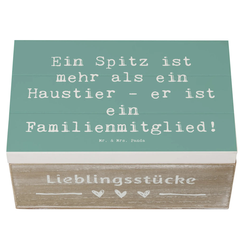 Holzkiste Spruch Spitz Familienmitglied Truhe, Geschenkbox, Geschenkdose, Schatzkiste, Holzkiste, Erinnerungskiste, Schatulle, XXL, Erinnerungsbox, Aufbewahrungsbox, Kiste, Dekokiste, Hund, Hunderasse, Rassehund, Hundebesitzer, Geschenk, Tierfreund, Schenken, Welpe