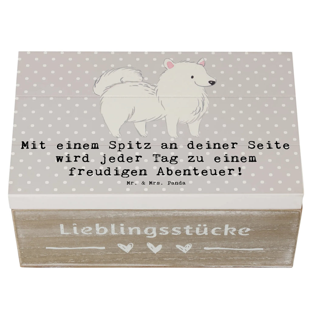 Holzkiste Freudiger Spitz Holzkiste, Kiste, Erinnerungsbox, Schatzkiste, Geschenkdose, Schatulle, Geschenkbox, Aufbewahrungsbox, Dekokiste, Truhe, XXL, Erinnerungskiste, Hund, Hunderasse, Rassehund, Hundebesitzer, Geschenk, Tierfreund, Schenken, Welpe