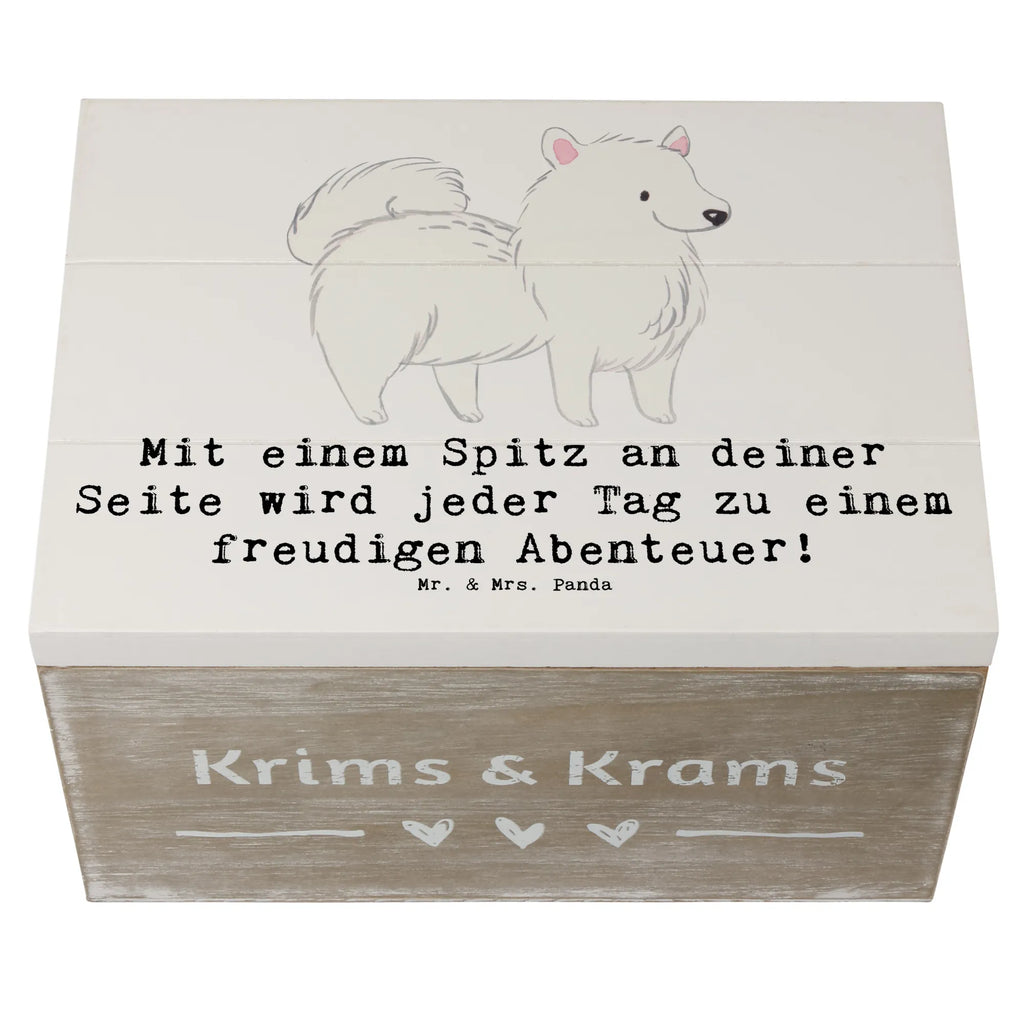 Holzkiste Freudiger Spitz Holzkiste, Kiste, Erinnerungsbox, Schatzkiste, Geschenkdose, Schatulle, Geschenkbox, Aufbewahrungsbox, Dekokiste, Truhe, XXL, Erinnerungskiste, Hund, Hunderasse, Rassehund, Hundebesitzer, Geschenk, Tierfreund, Schenken, Welpe