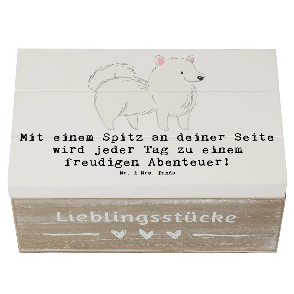 Holzkiste Freudiger Spitz Holzkiste, Kiste, Erinnerungsbox, Schatzkiste, Geschenkdose, Schatulle, Geschenkbox, Aufbewahrungsbox, Dekokiste, Truhe, XXL, Erinnerungskiste, Hund, Hunderasse, Rassehund, Hundebesitzer, Geschenk, Tierfreund, Schenken, Welpe