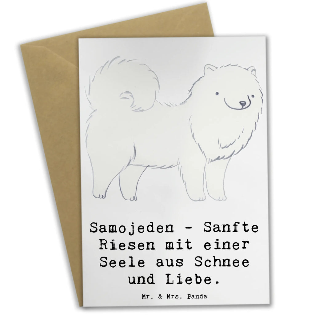 Grußkarte Samojede Liebe Grußkarte, Glückwunschkarte, Ansichtskarten, Einladungskarte, Hochzeitskarte, Geburtstagskarte, Klappkarte, Karte, Hund, Hunderasse, Rassehund, Hundebesitzer, Geschenk, Tierfreund, Schenken, Welpe