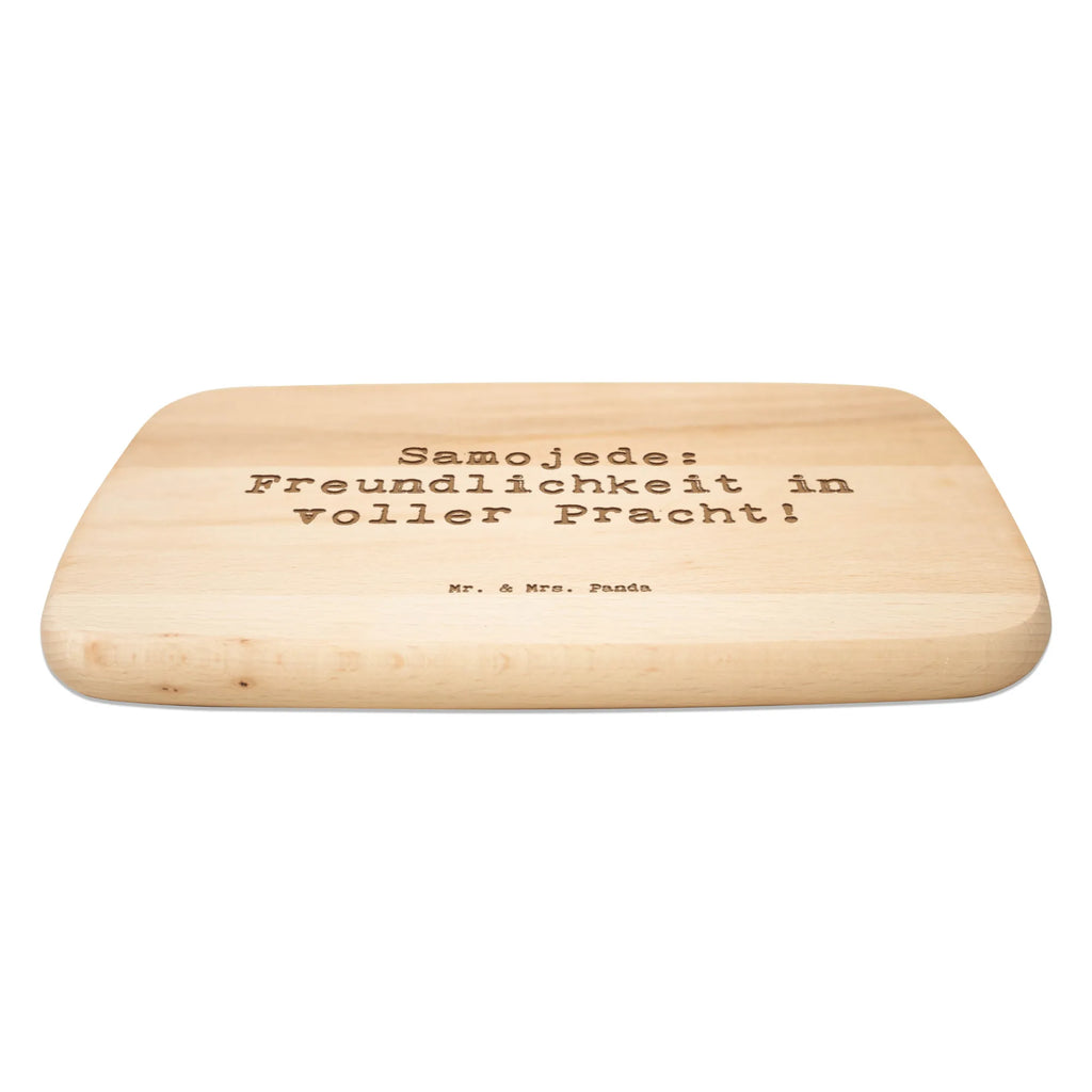 Serving board Saying Samojede: Freundlichkeit in voller Pracht! breakfast board, Board, cutting board, Dog, dog breed, purebred dog, dog owner, gift, animal lover, giving, puppy