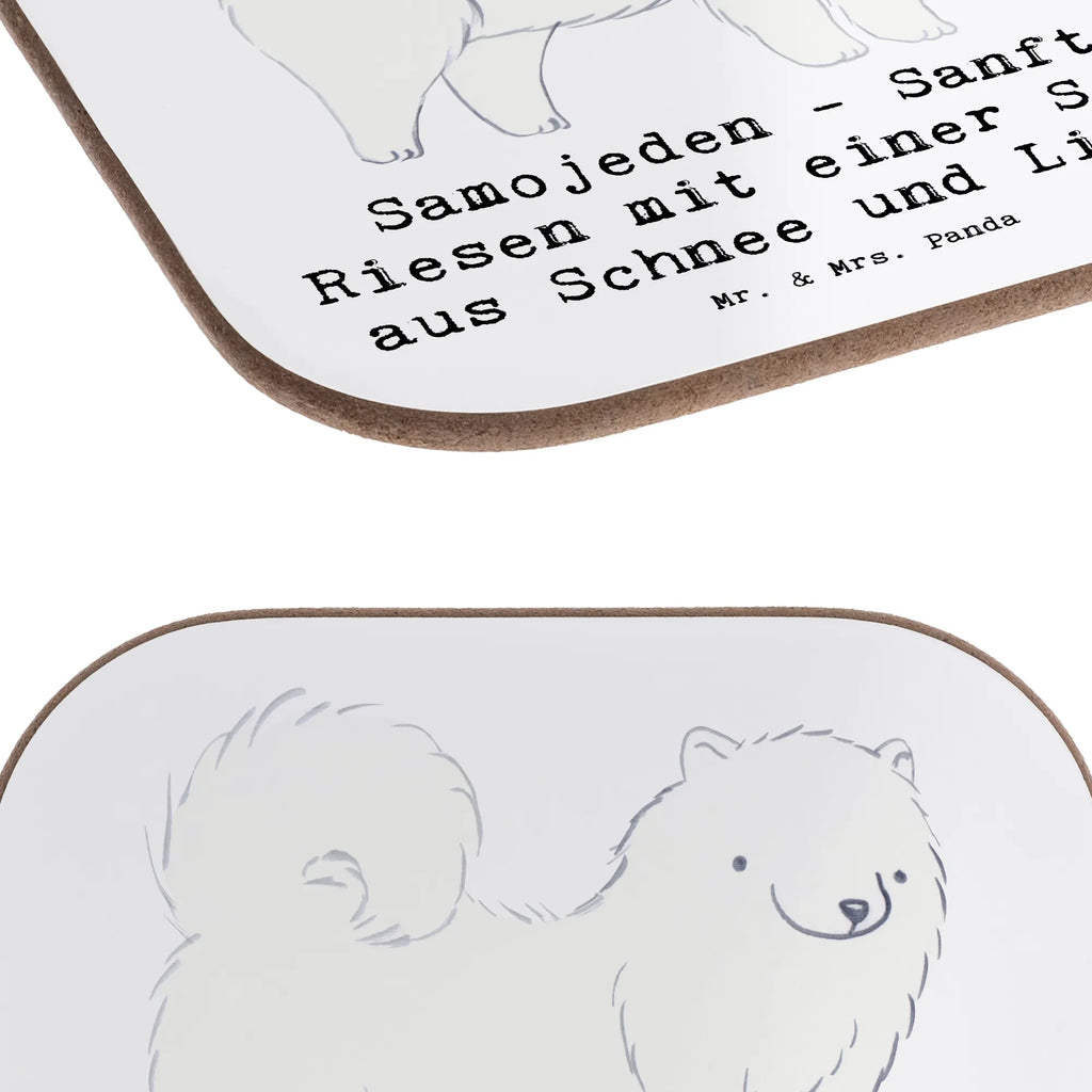 Square coaster Samojeden - Sanfte Riesen mit einer Seele aus Schnee und Liebe. Untersetzer Gläser, Tassen Untersetzer, Untersetzer, Korkuntersetzer, Untersetzer für Gläser, Untersetzer Design, Untersetzer aus Holz, Holzuntersetzer, Untersetzer Holz, Bierdeckel, Glasuntersetzer, Getränkeuntersetzer, Hund, Hunderasse, Rassehund, Hundebesitzer, Geschenk, Tierfreund, Schenken, Welpe