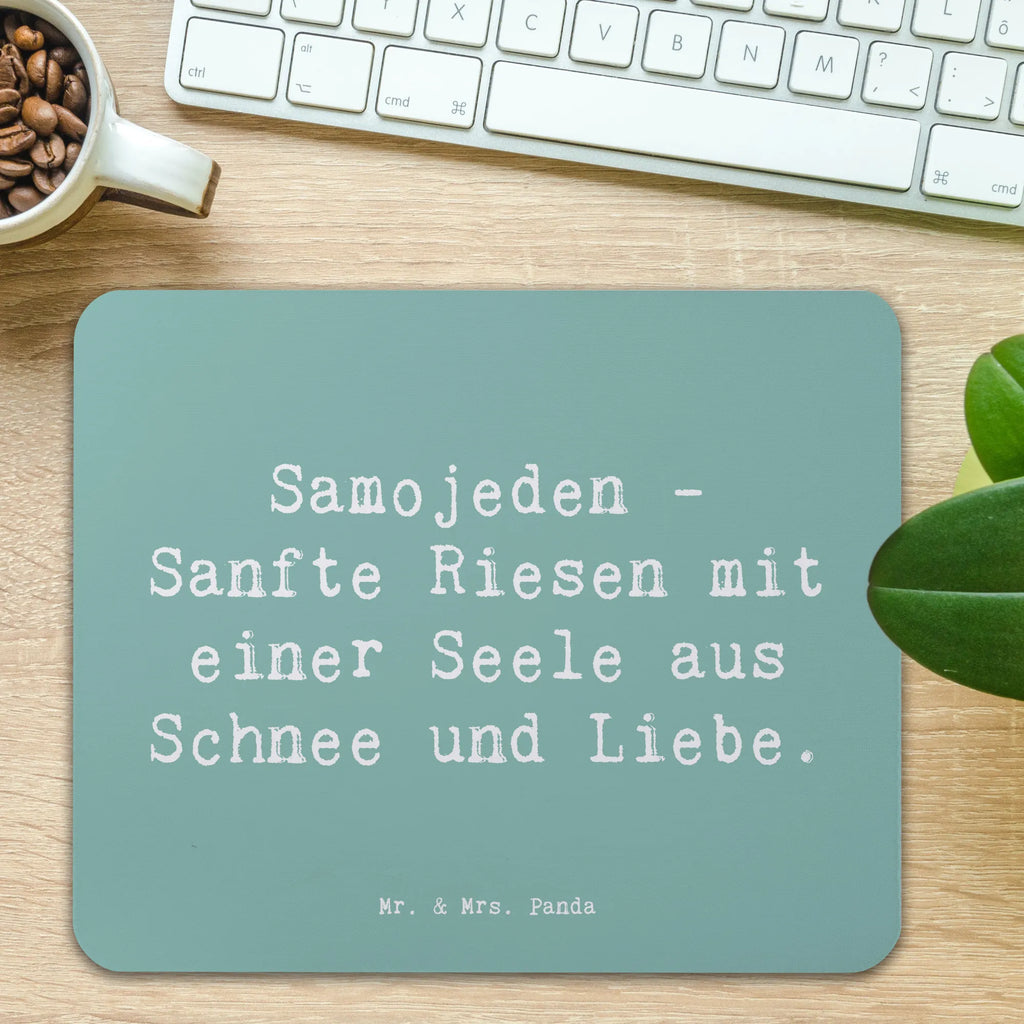 Mouse mat Saying Samojeden - Sanfte Riesen mit einer Seele aus Schnee und Liebe. Computer zubehör, Mausunterlage, Mauspad Büro, Büroausstattung, PC Zubehör, Einzigartiges Mauspad, Designer Mauspad, Mousepad, Mauspad, Arbeitszimmer, Hund, Hunderasse, Rassehund, Hundebesitzer, Geschenk, Tierfreund, Schenken, Welpe
