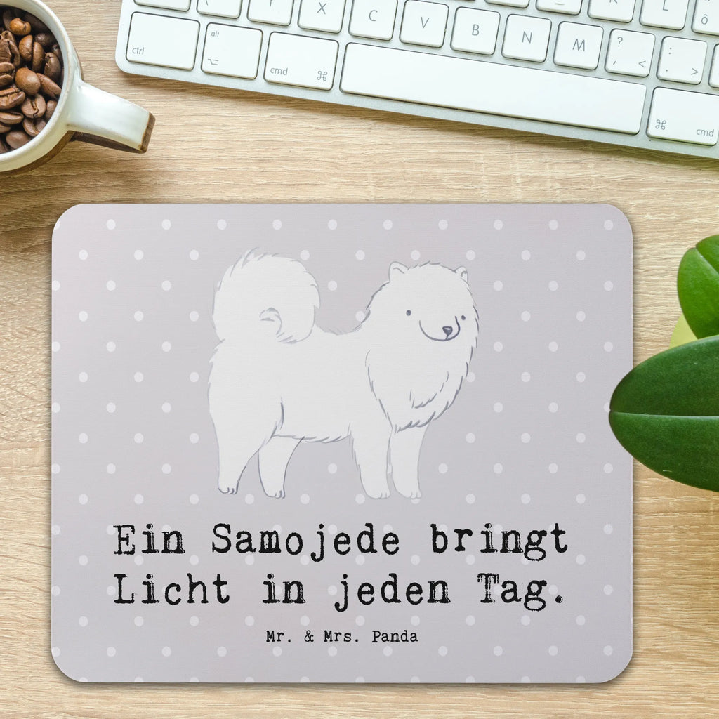 Mauspad Samojede Licht Arbeitszimmer, Mauspad, Büroausstattung, PC Zubehör, Designer Mauspad, Computer zubehör, Mousepad, Mauspad Büro, Einzigartiges Mauspad, Mausunterlage, Hund, Hunderasse, Rassehund, Hundebesitzer, Geschenk, Tierfreund, Schenken, Welpe