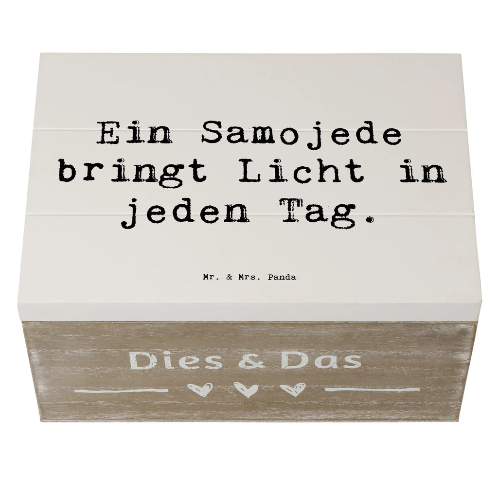 Holzkiste Spruch Samojede Licht Schatzkiste, XXL, Geschenkdose, Dekokiste, Holzkiste, Schatulle, Truhe, Kiste, Erinnerungskiste, Erinnerungsbox, Aufbewahrungsbox, Geschenkbox, Hund, Hunderasse, Rassehund, Hundebesitzer, Geschenk, Tierfreund, Schenken, Welpe
