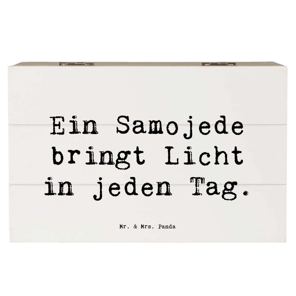 Holzkiste Spruch Samojede Licht Schatzkiste, XXL, Geschenkdose, Dekokiste, Holzkiste, Schatulle, Truhe, Kiste, Erinnerungskiste, Erinnerungsbox, Aufbewahrungsbox, Geschenkbox, Hund, Hunderasse, Rassehund, Hundebesitzer, Geschenk, Tierfreund, Schenken, Welpe