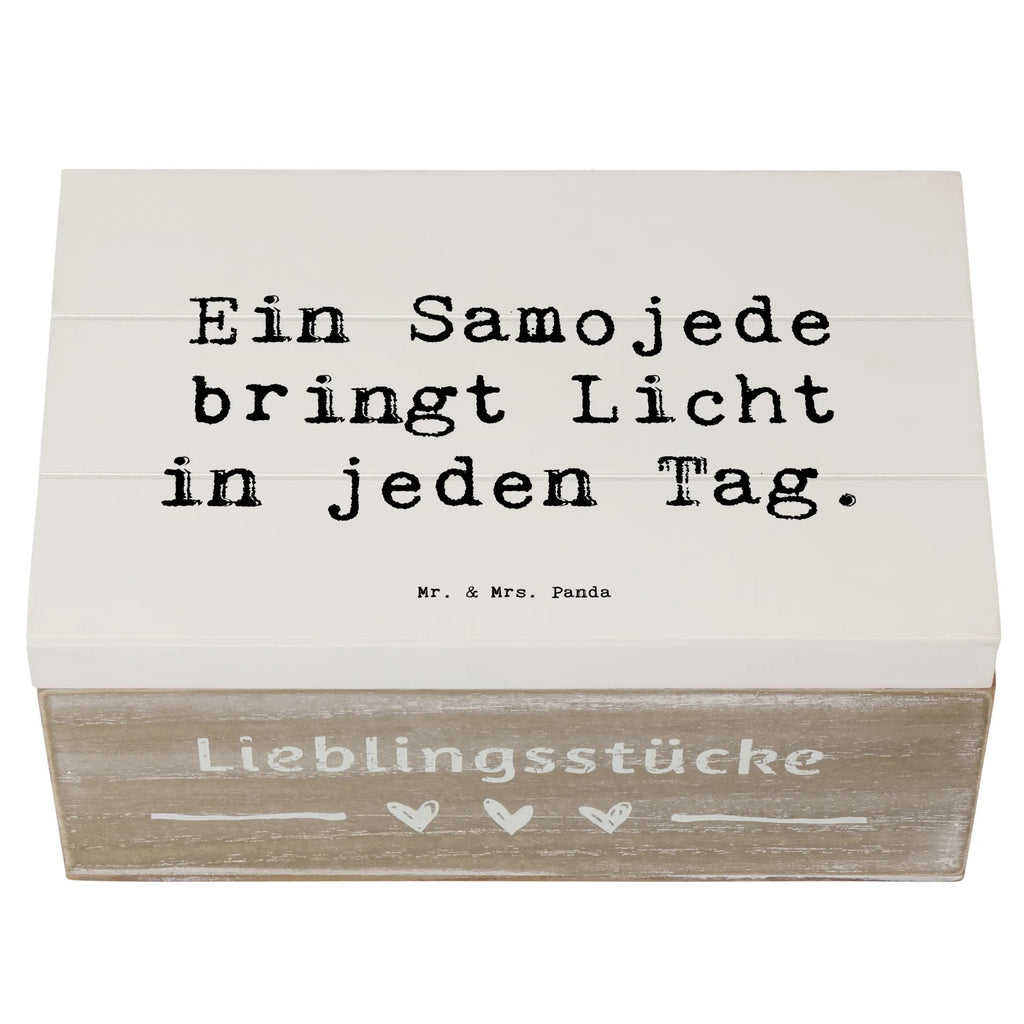 Holzkiste Spruch Samojede Licht Schatzkiste, XXL, Geschenkdose, Dekokiste, Holzkiste, Schatulle, Truhe, Kiste, Erinnerungskiste, Erinnerungsbox, Aufbewahrungsbox, Geschenkbox, Hund, Hunderasse, Rassehund, Hundebesitzer, Geschenk, Tierfreund, Schenken, Welpe