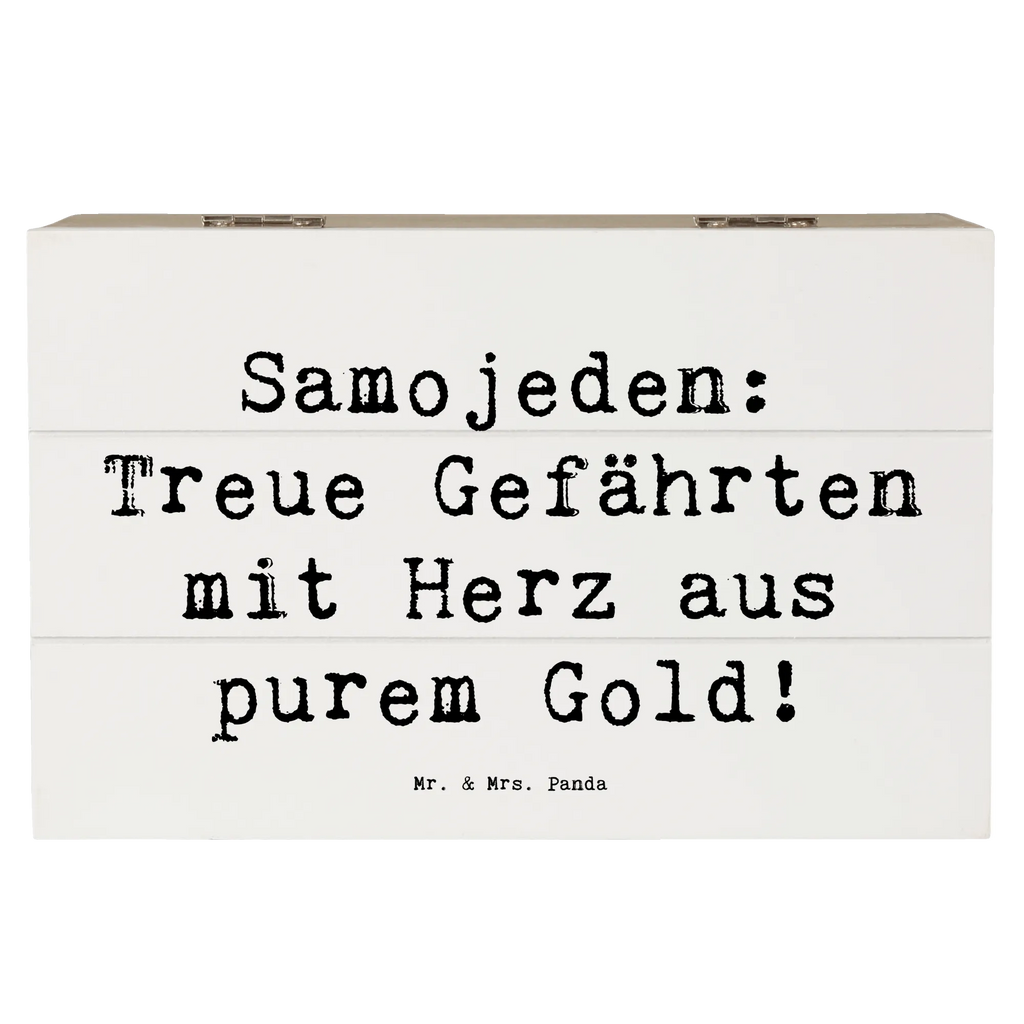Wooden chest Saying Samojeden: Treue Gefährten mit Herz aus purem Gold! Geschenkbox, Geschenkdose, Aufbewahrungsbox, Dekokiste, Schatzkiste, Holzkiste, Kiste, Truhe, Schatulle, Erinnerungsbox, Erinnerungskiste, XXL, Hund, Hunderasse, Rassehund, Hundebesitzer, Geschenk, Tierfreund, Schenken, Welpe