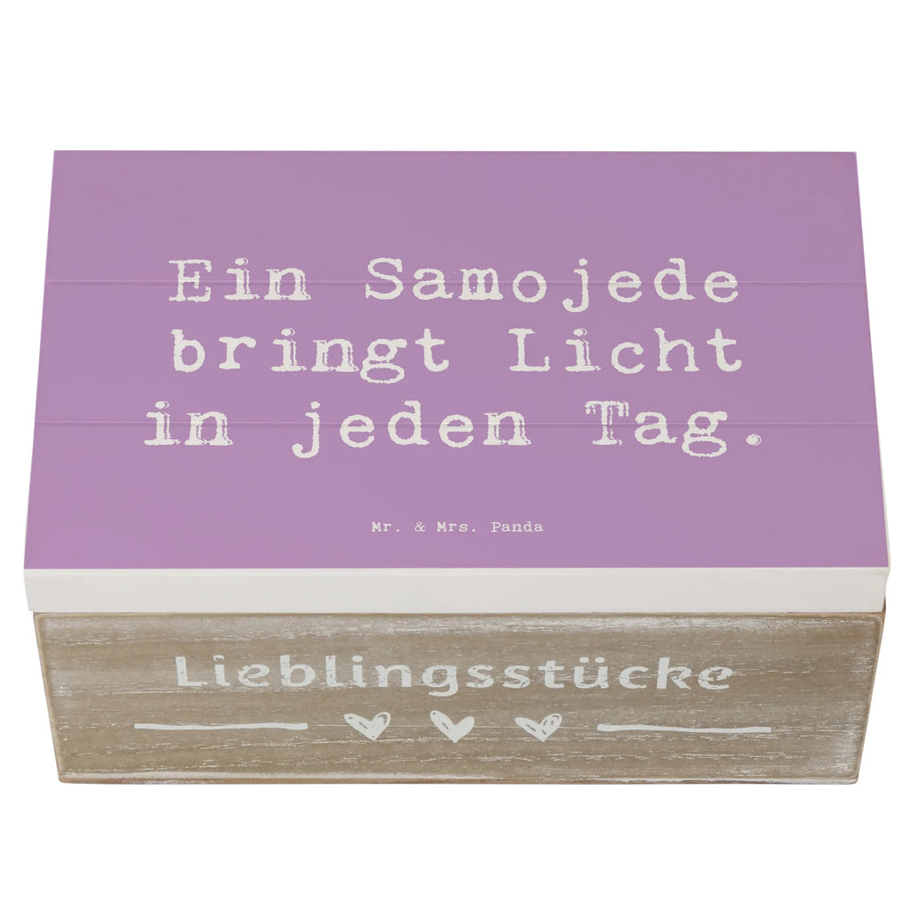 Holzkiste Spruch Samojede Licht Schatzkiste, XXL, Geschenkdose, Dekokiste, Holzkiste, Schatulle, Truhe, Kiste, Erinnerungskiste, Erinnerungsbox, Aufbewahrungsbox, Geschenkbox, Hund, Hunderasse, Rassehund, Hundebesitzer, Geschenk, Tierfreund, Schenken, Welpe
