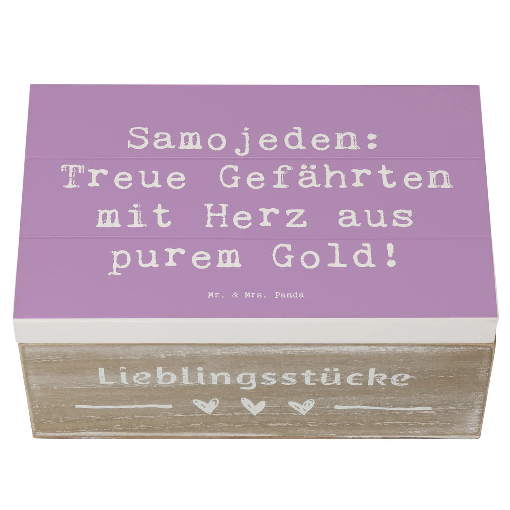 Wooden chest Saying Samojeden: Treue Gefährten mit Herz aus purem Gold! Geschenkbox, Geschenkdose, Aufbewahrungsbox, Dekokiste, Schatzkiste, Holzkiste, Kiste, Truhe, Schatulle, Erinnerungsbox, Erinnerungskiste, XXL, Hund, Hunderasse, Rassehund, Hundebesitzer, Geschenk, Tierfreund, Schenken, Welpe
