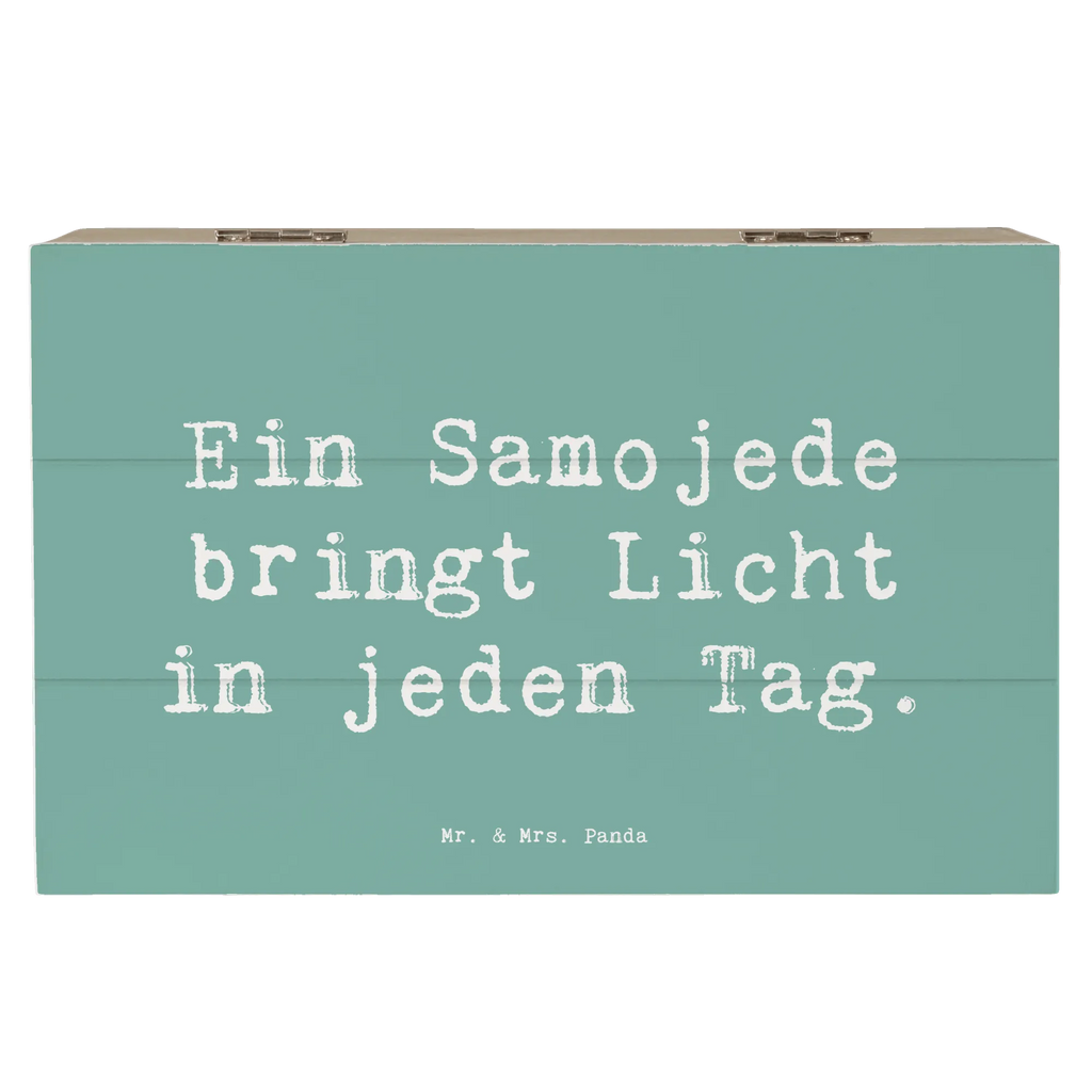 Holzkiste Spruch Samojede Licht Schatzkiste, XXL, Geschenkdose, Dekokiste, Holzkiste, Schatulle, Truhe, Kiste, Erinnerungskiste, Erinnerungsbox, Aufbewahrungsbox, Geschenkbox, Hund, Hunderasse, Rassehund, Hundebesitzer, Geschenk, Tierfreund, Schenken, Welpe