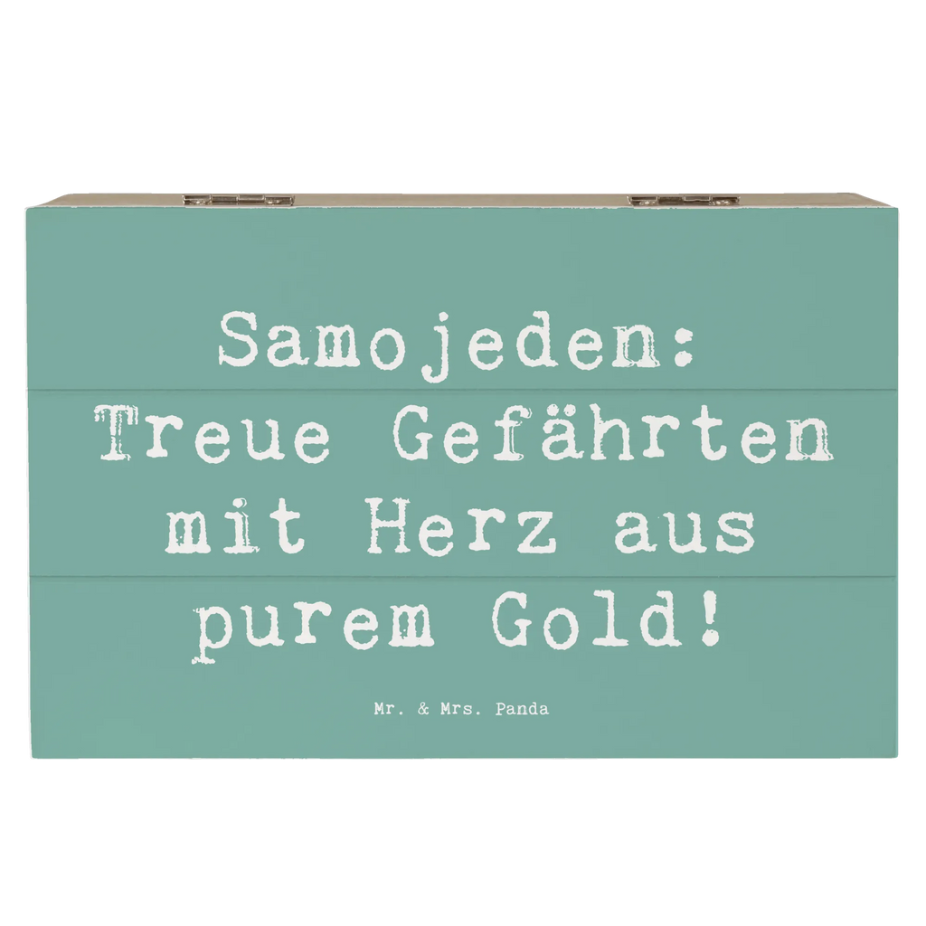 Wooden chest Saying Samojeden: Treue Gefährten mit Herz aus purem Gold! Geschenkbox, Geschenkdose, Aufbewahrungsbox, Dekokiste, Schatzkiste, Holzkiste, Kiste, Truhe, Schatulle, Erinnerungsbox, Erinnerungskiste, XXL, Hund, Hunderasse, Rassehund, Hundebesitzer, Geschenk, Tierfreund, Schenken, Welpe