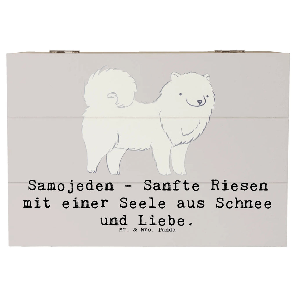 Wooden chest Samojeden - Sanfte Riesen mit einer Seele aus Schnee und Liebe. Schatzkiste, Erinnerungsbox, Kiste, Geschenkdose, Erinnerungskiste, Geschenkbox, Dekokiste, Holzkiste, XXL, Aufbewahrungsbox, Truhe, Schatulle, Hund, Hunderasse, Rassehund, Hundebesitzer, Geschenk, Tierfreund, Schenken, Welpe
