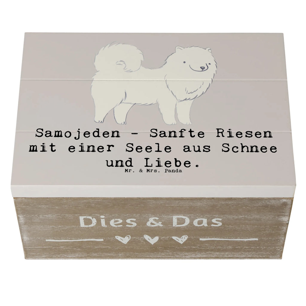 Wooden chest Samojeden - Sanfte Riesen mit einer Seele aus Schnee und Liebe. Schatzkiste, Erinnerungsbox, Kiste, Geschenkdose, Erinnerungskiste, Geschenkbox, Dekokiste, Holzkiste, XXL, Aufbewahrungsbox, Truhe, Schatulle, Hund, Hunderasse, Rassehund, Hundebesitzer, Geschenk, Tierfreund, Schenken, Welpe